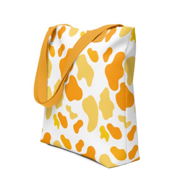 yellow-orange-animal-print-polyester-tote-bag