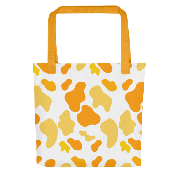 Yellow Orange Animal Print Polyester Tote Bag