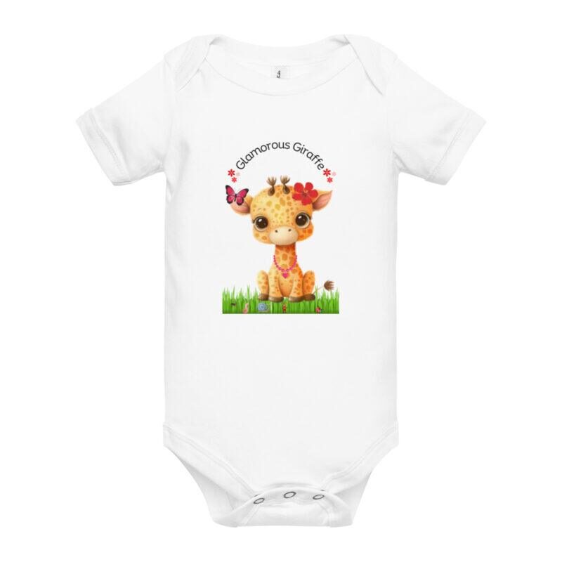 glamorous-giraffe-baby-bodysuit