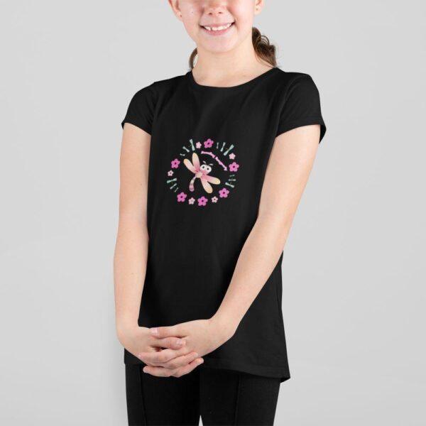 Organic Cotton Dazzling Pink Dragonfly Children's T-shirt