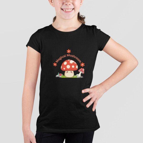 Organic Cotton Magical Red and White Spotted Mushroom Children's T-shirt