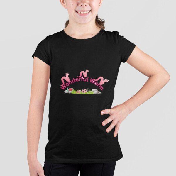 Organic Cotton Wonderful Pink Worm Children's T-shirt