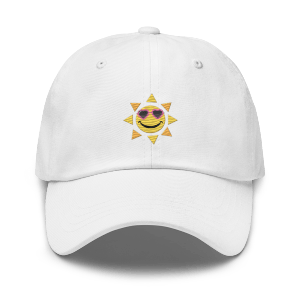 Chino Cotton Twill Adjustable Dad Hat With Cool Sun Design