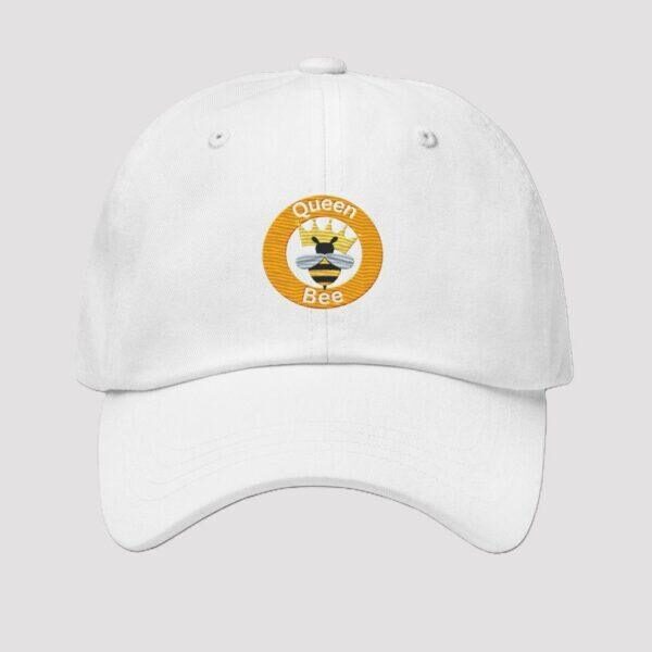 queen-bee-white-classic-dad-hat