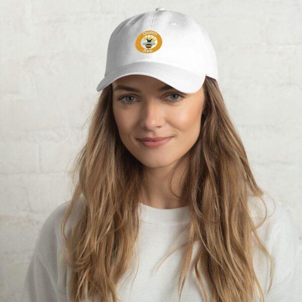 queen-bee-white-classic-dad-hat