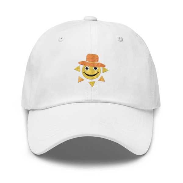 Chino Cotton Twill Adjustable Dad Hat With Embroidered Sun Hat Design