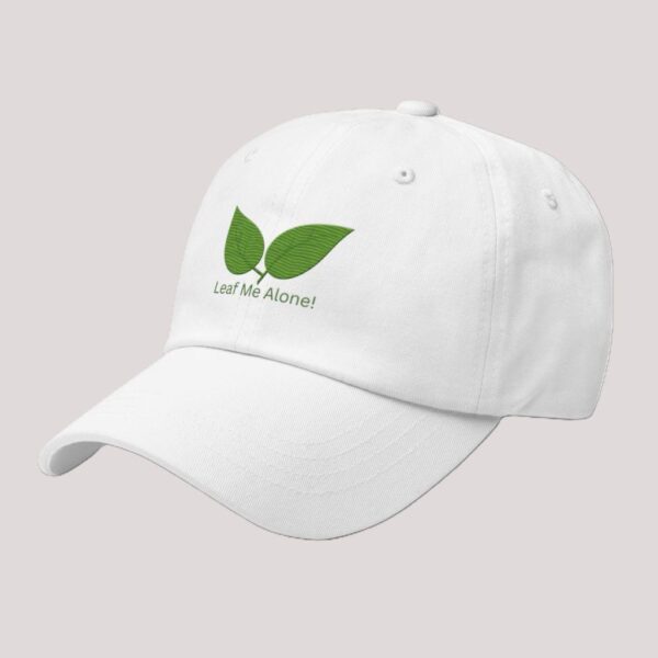 Green Leaf Me Alone White Classic Dad Hat