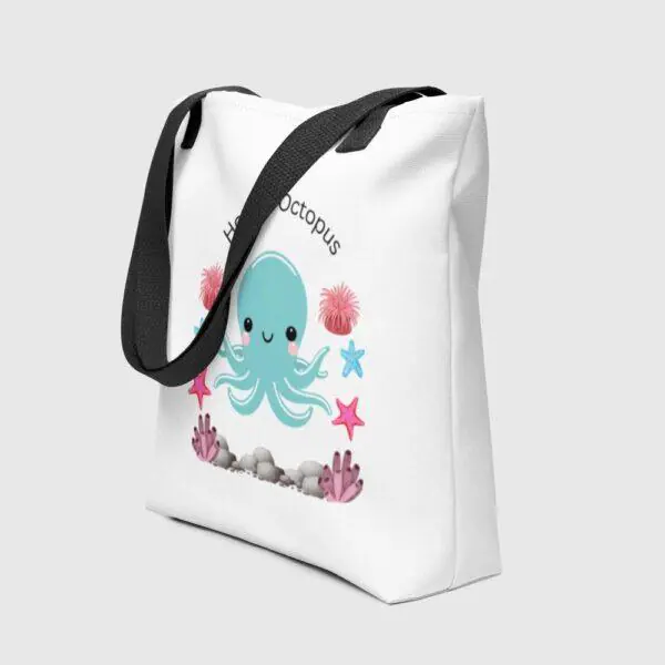 Honest Blue Octopus Polyester Tote Bag