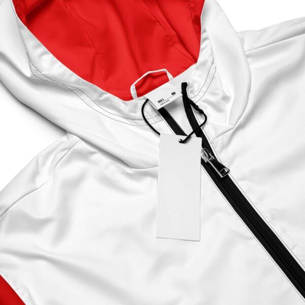 Men's Double Red Stripe, Inner Red Hood Windbreaker Jacket