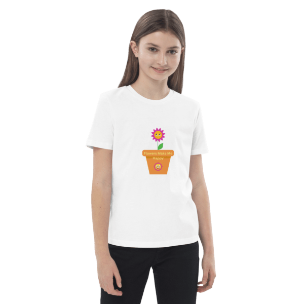 Organic Cotton Flowers Make Me Happy Children's T-shirt