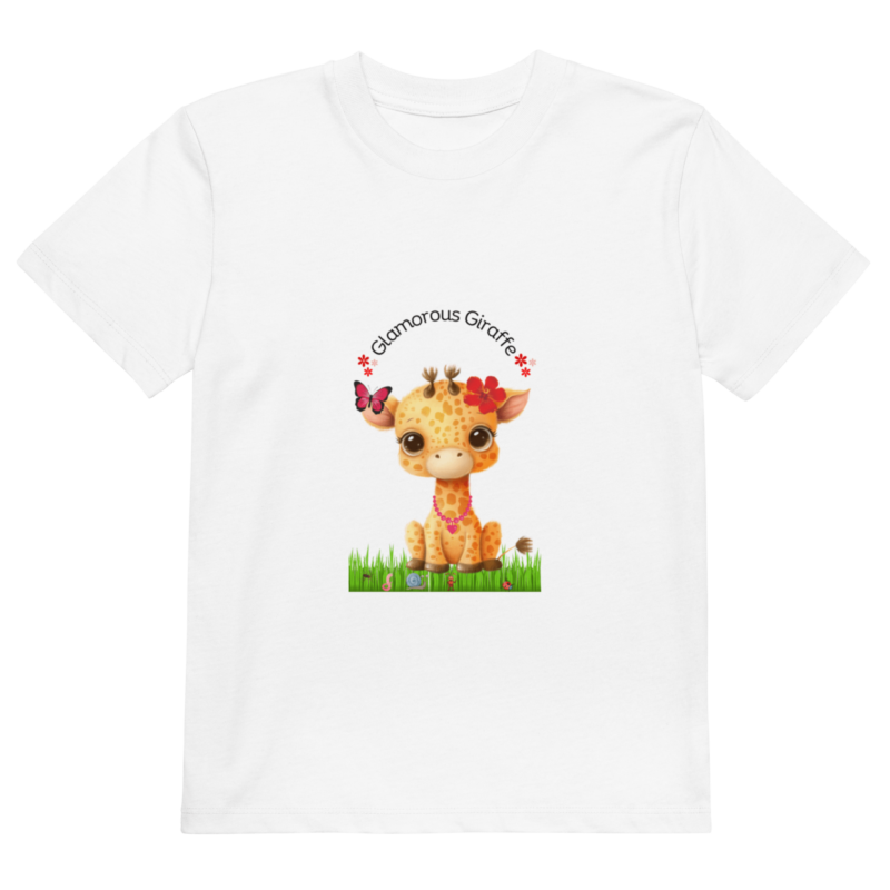 glamorous-giraffe-organic-cotton-childrens-t-shirt