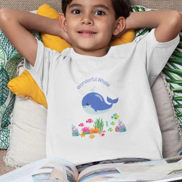 Organic Cotton Wonderful Whale Children's T-shirt