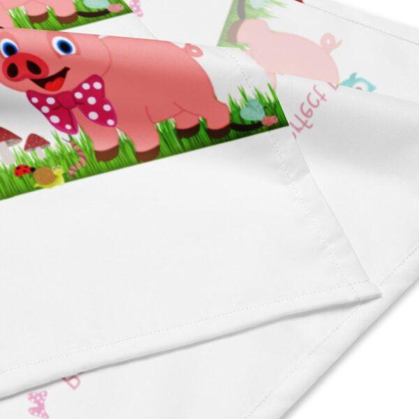 Square Polyester Bandana Single Sided Perfect Pig Print