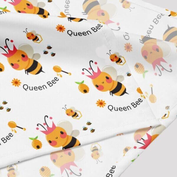 Square Polyester Bandana Single Sided Queen Bee Print