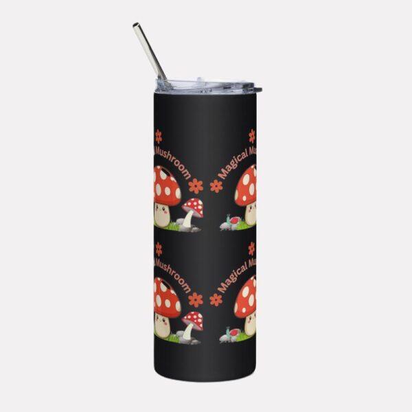 Red and White Spotted Magical Mushroom Stainless Steel Drinks Tumbler 20oz