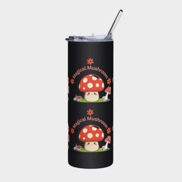 Red and White Spotted Magical Mushroom Stainless Steel Drinks Tumbler 20oz