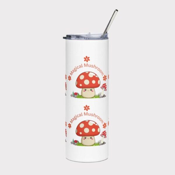 Red and White Spotted Magical Mushroom Stainless Steel Drinks Tumbler 20oz