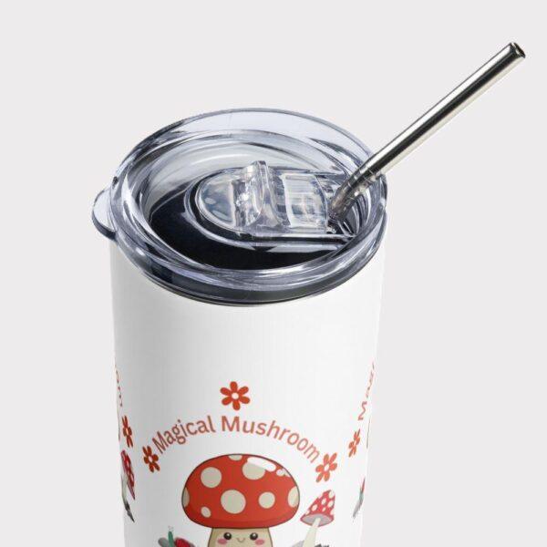 Red and White Spotted Magical Mushroom Stainless Steel Drinks Tumbler 20oz