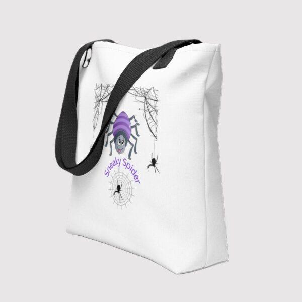 Sneaky Spider Polyester Tote Bag