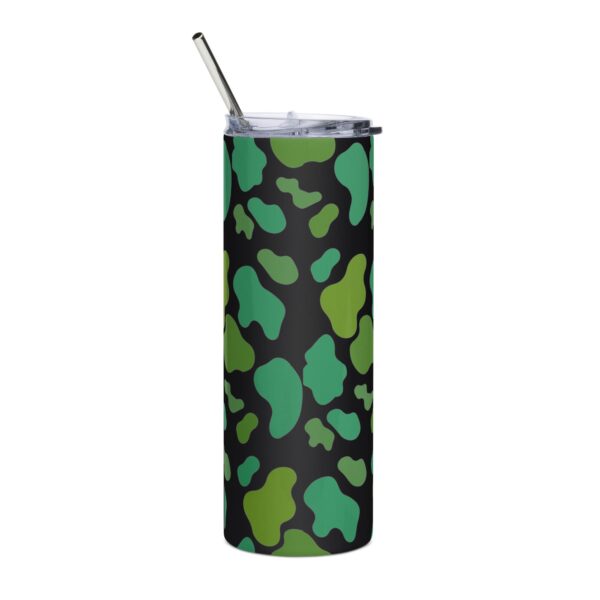 Green Animal Print Stainless Steel Drinks Tumbler 20oz - Image 2