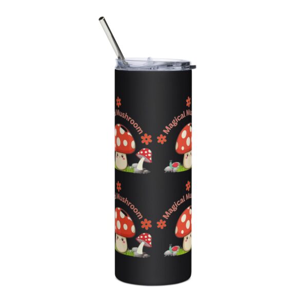 Magical Red and White Spotted Mushroom Stainless Steel Drinks Tumbler 20oz - Image 2