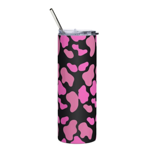 Pink Animal Print Stainless Steel Drinks Tumbler 20oz - Image 2