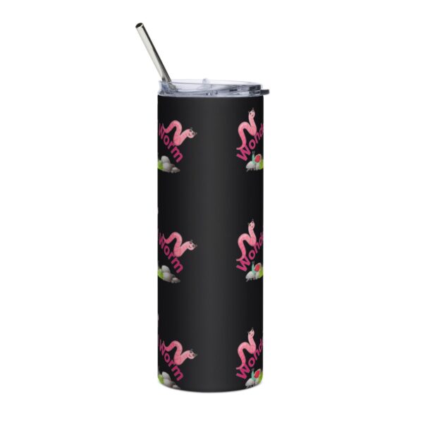 Wonderful Pink Worm Stainless Steel Drinks Tumbler 20oz - Image 2