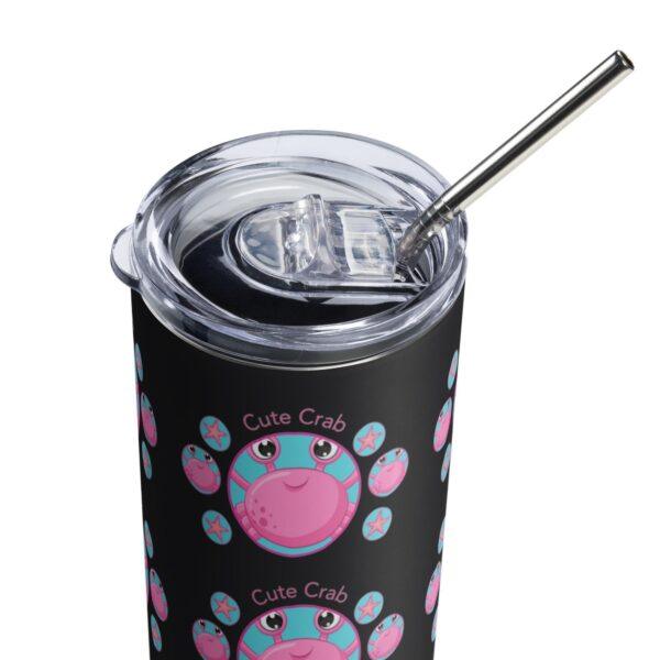 Cute Pink Crab Stainless Steel Drinks Tumbler 20oz - Image 3