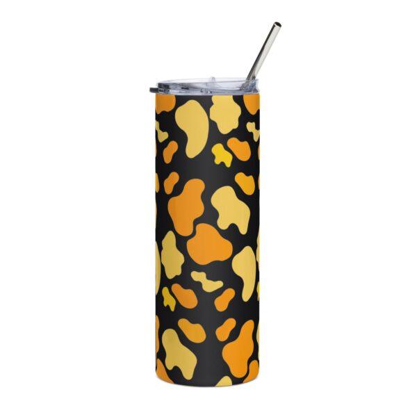 yellow-orange-animal-print-20oz-black-drinks-tumbler