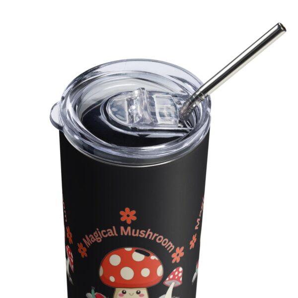 Magical Red and White Spotted Mushroom Stainless Steel Drinks Tumbler 20oz - Image 4