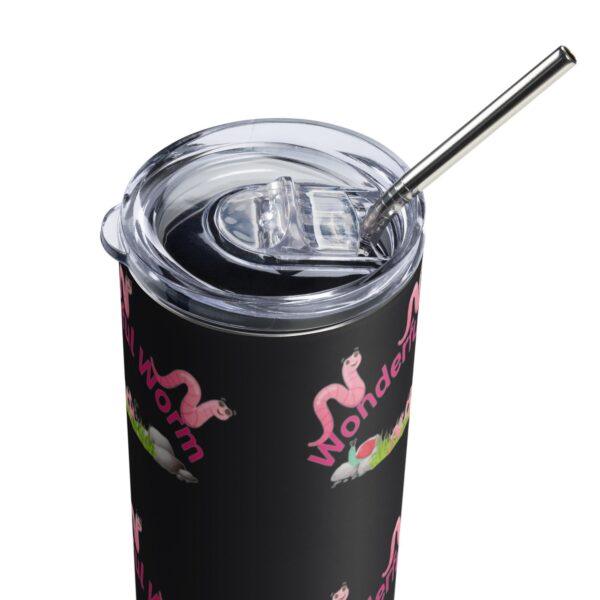 Wonderful Pink Worm Stainless Steel Drinks Tumbler 20oz - Image 4