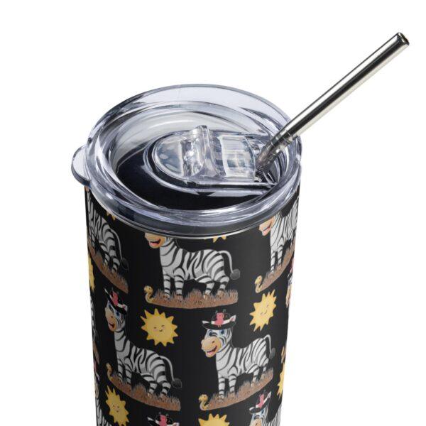 Zebra Stainless Steel Drinks Tumbler 20oz - Image 4