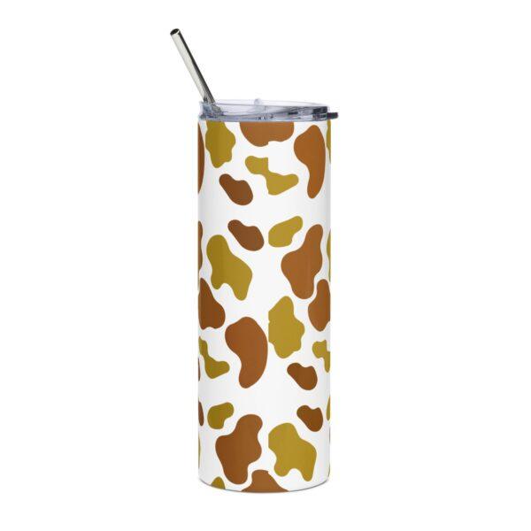 Brown Animal Print Stainless Steel Drinks Tumbler 20oz - Image 2