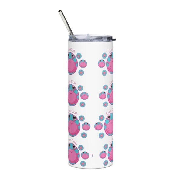 cute-pink-crab-20oz-white-drinks-tumbler