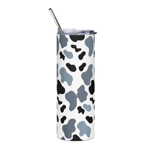 Grey Black Animal Print Stainless Steel Drinks Tumbler 20oz - Image 2