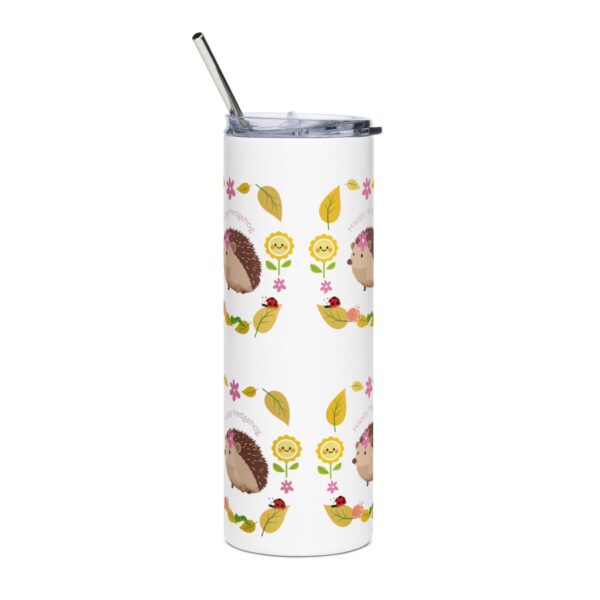 Happy Hedgehog Stainless Steel Drinks Tumbler 20oz - Image 2