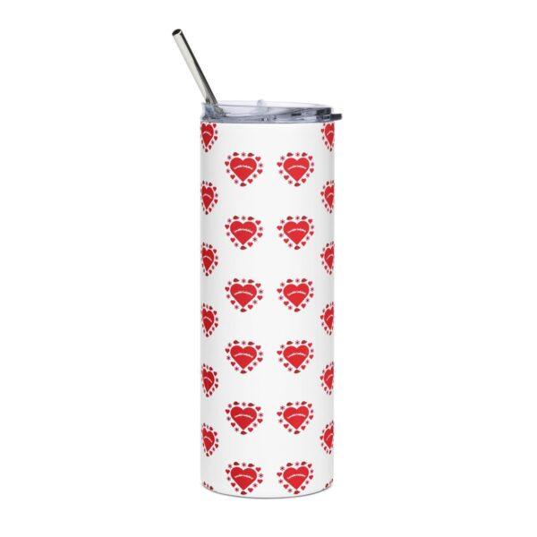 Lovable Ladybird Red Heart Stainless Steel Drinks Tumbler 20oz - Image 5