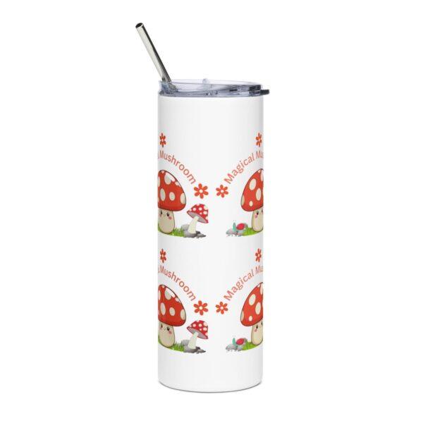 Magical Red and White Spotted Mushroom Stainless Steel Drinks Tumbler 20oz - Image 7