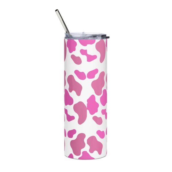 Pink Animal Print Stainless Steel Drinks Tumbler 20oz - Image 5