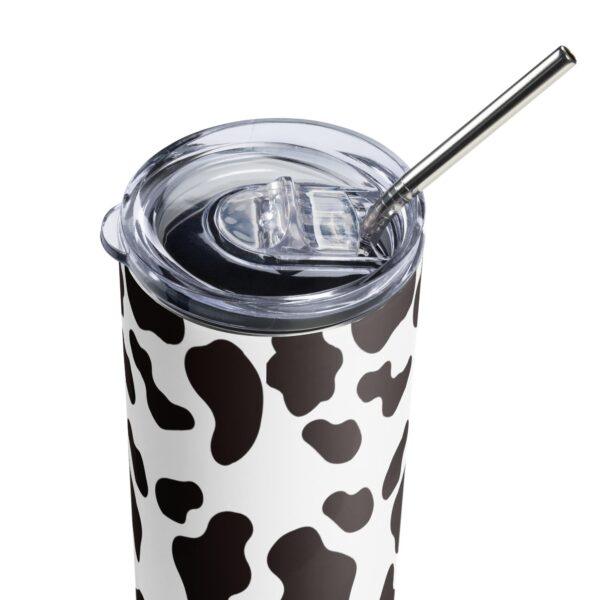 Black Animal Print Stainless Steel Drinks Tumbler 20oz - Image 4