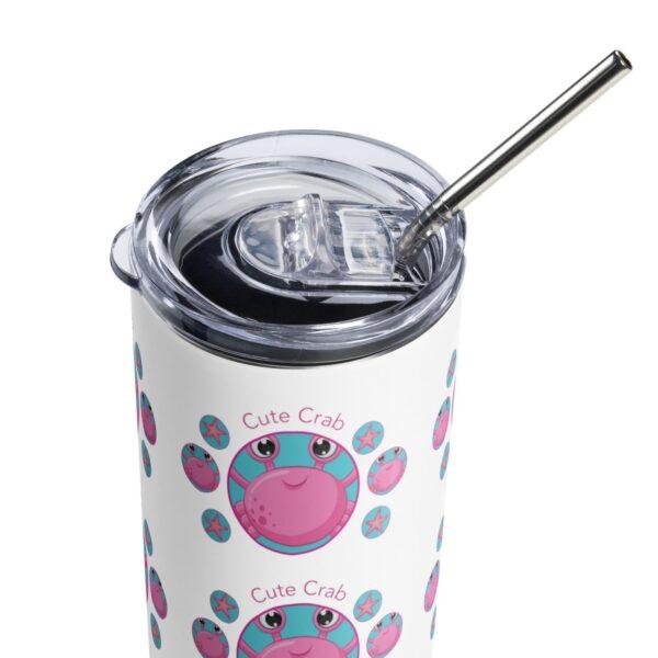 Cute Pink Crab Stainless Steel Drinks Tumbler 20oz - Image 7