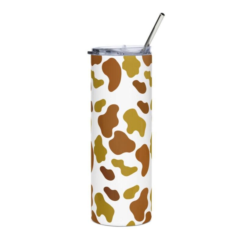 Brown Animal Print 20oz Drinks Tumbler