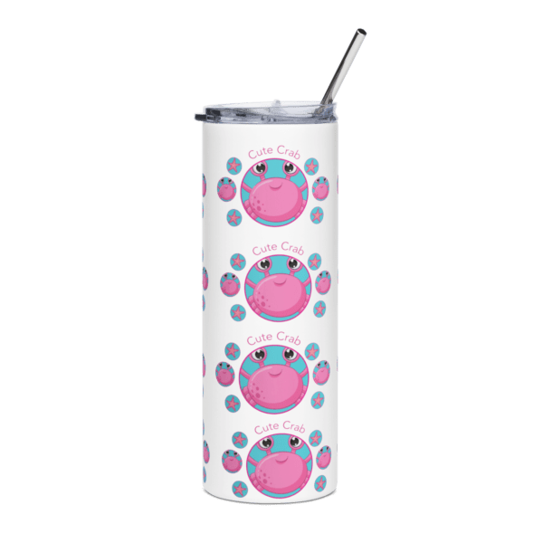 Cute Pink Crab Stainless Steel Drinks Tumbler 20oz