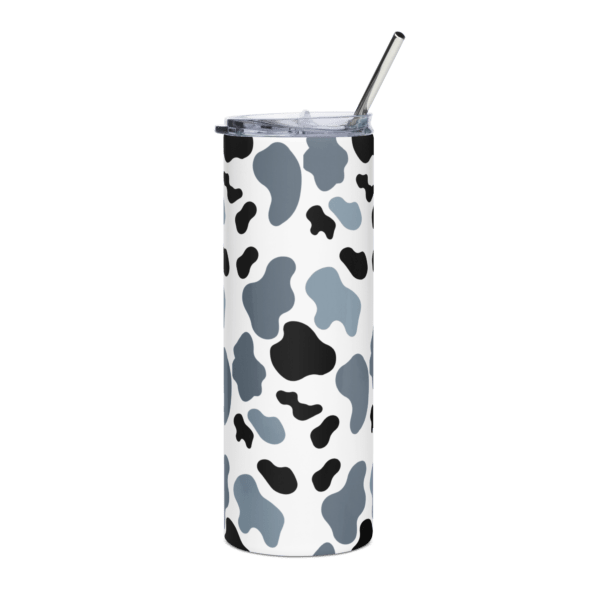 Grey Black Animal Print Stainless Steel Drinks Tumbler 20oz