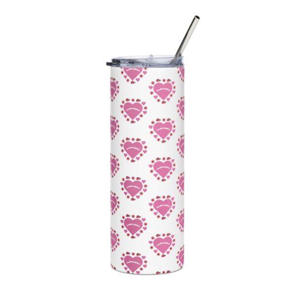 lovable-ladybird-pink-heart-20oz-white-drinks-tumbler