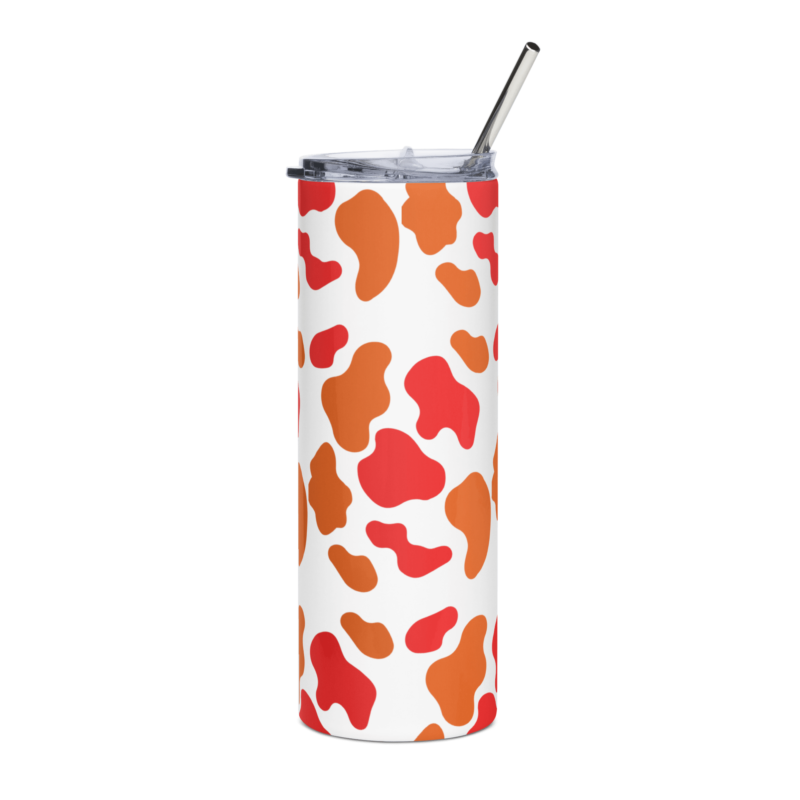 orange-animal-print-drinks -tumbler-20-oz