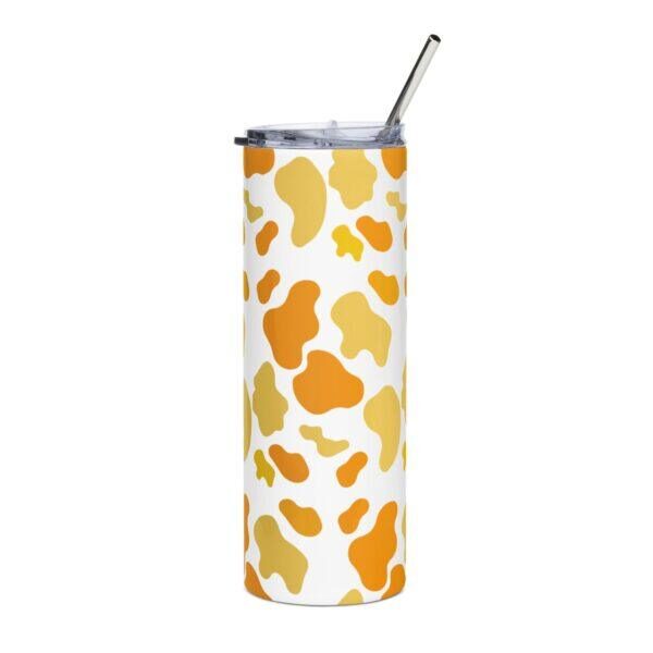 yellow-orange-animal-print-20-oz-white-drinks-tumbler