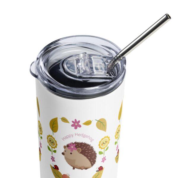 Happy Hedgehog Stainless Steel Drinks Tumbler 20oz - Image 3