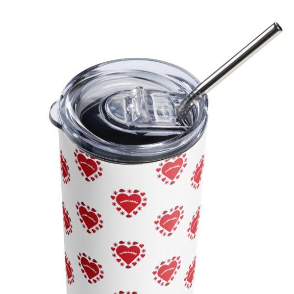 Lovable Ladybird Red Heart Stainless Steel Drinks Tumbler 20oz - Image 7