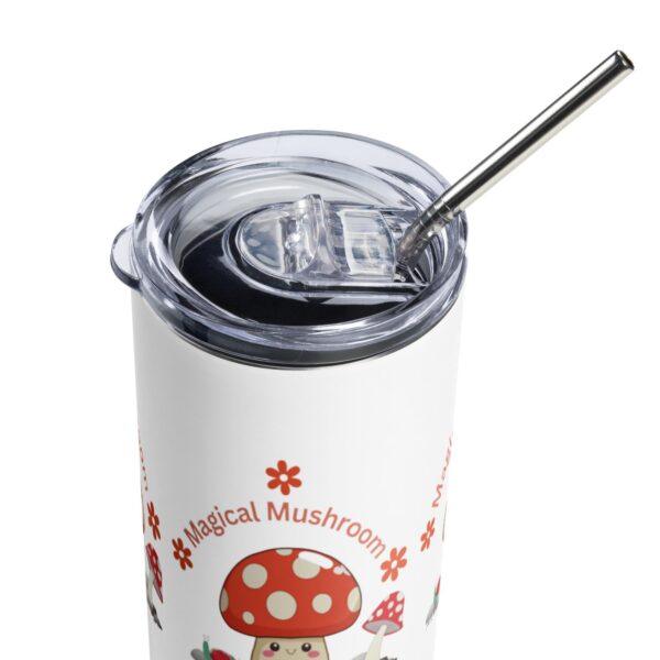 Magical Red and White Spotted Mushroom Stainless Steel Drinks Tumbler 20oz - Image 6